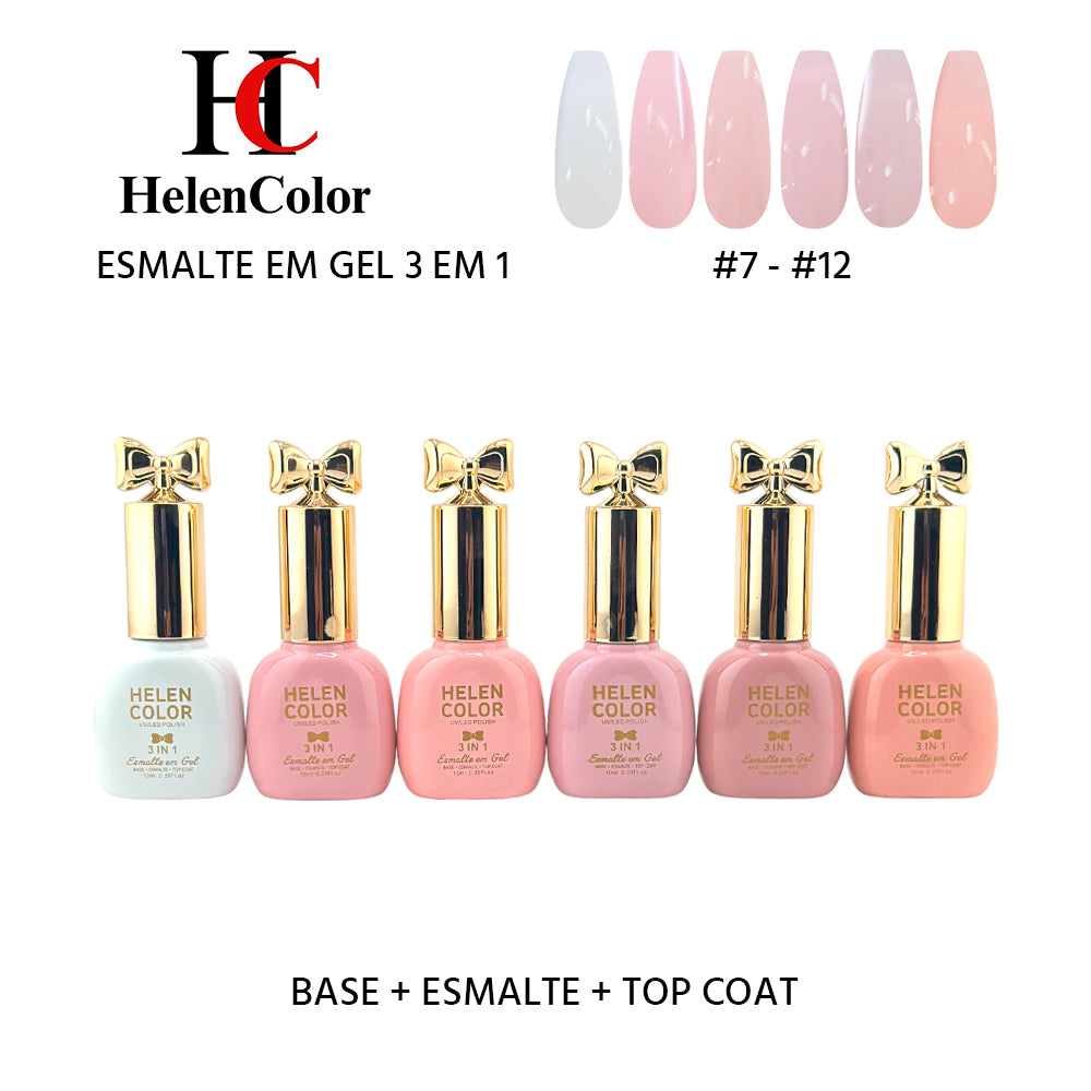 Kit Esmalte em Gel 3 em 1 #07 - 12 - RJYJ-160B