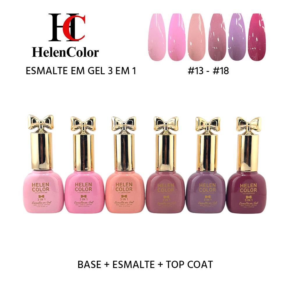 Kit Esmalte em Gel 3 em 1 #13 - 18 - RJYJ-160C