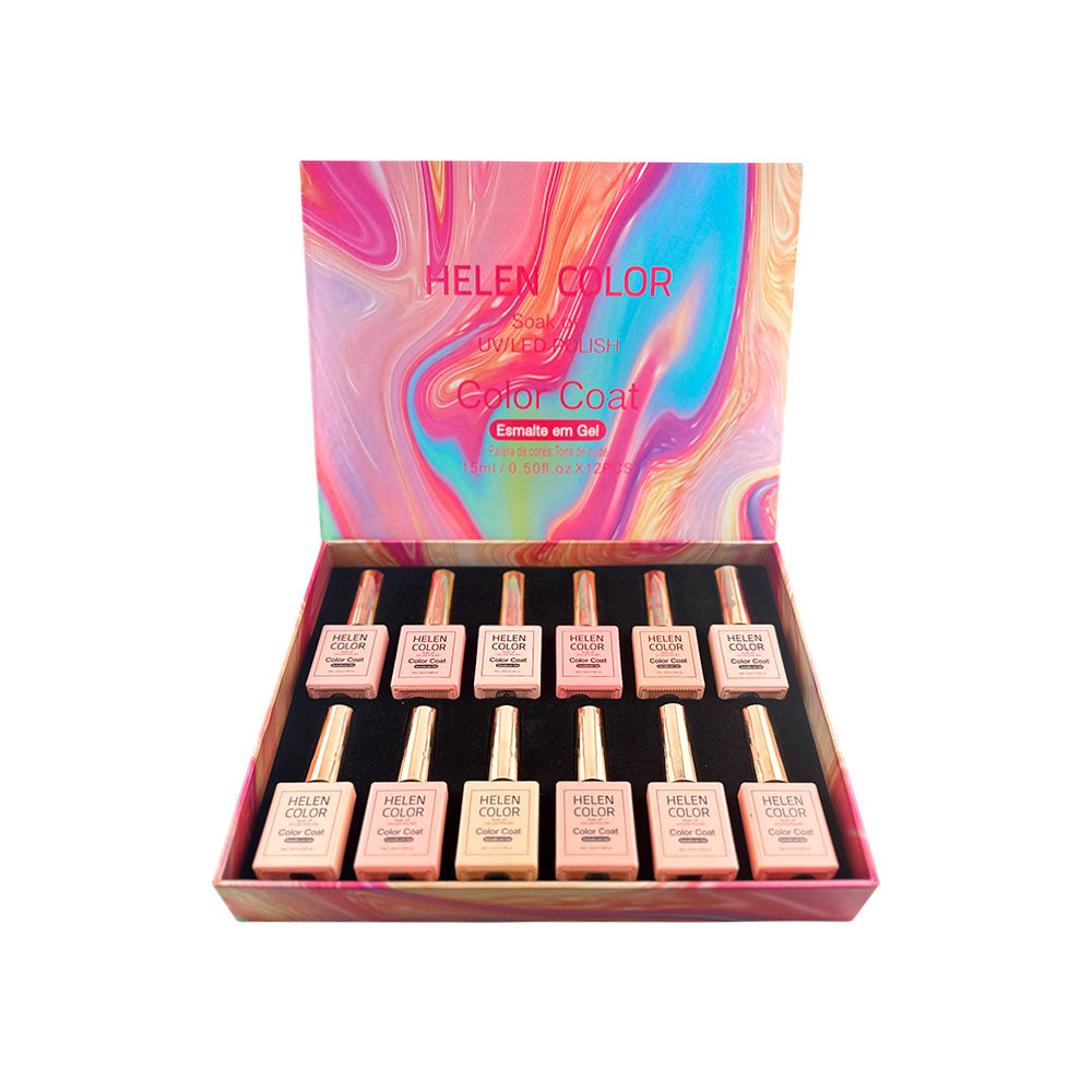 Kit Esmalte Tons de Nude 12 unid - RJYJ-06