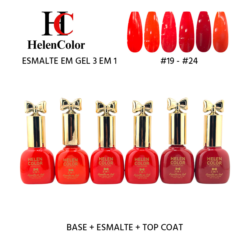 Kit Esmalte em Gel 3 em 1 #19 - 24 - RJYJ-160D