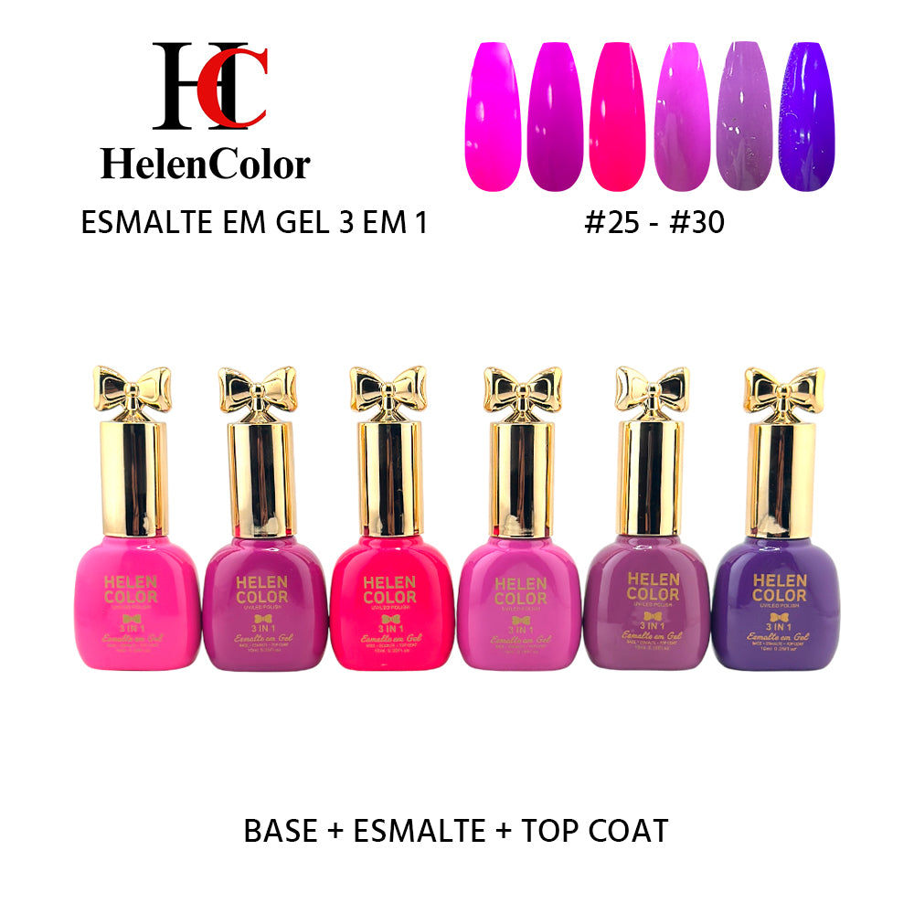 Kit Esmalte em Gel 3 em 1 #25 - 30 - RJYJ-160E