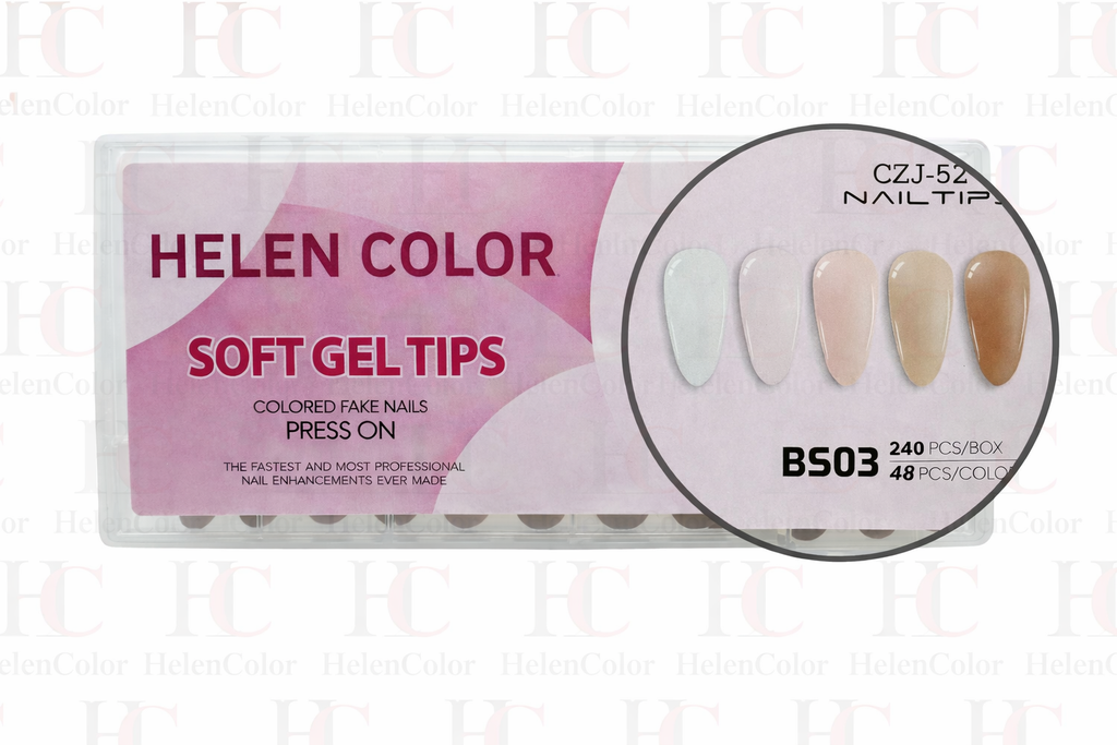 Czj-523B ( Soft Gel - Unha Postiça Almond )