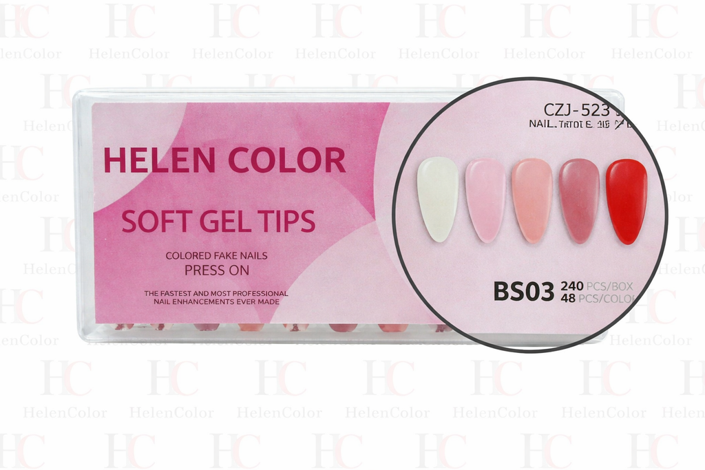 Czj-523A ( Soft Gel - Unha Postiça Almond )