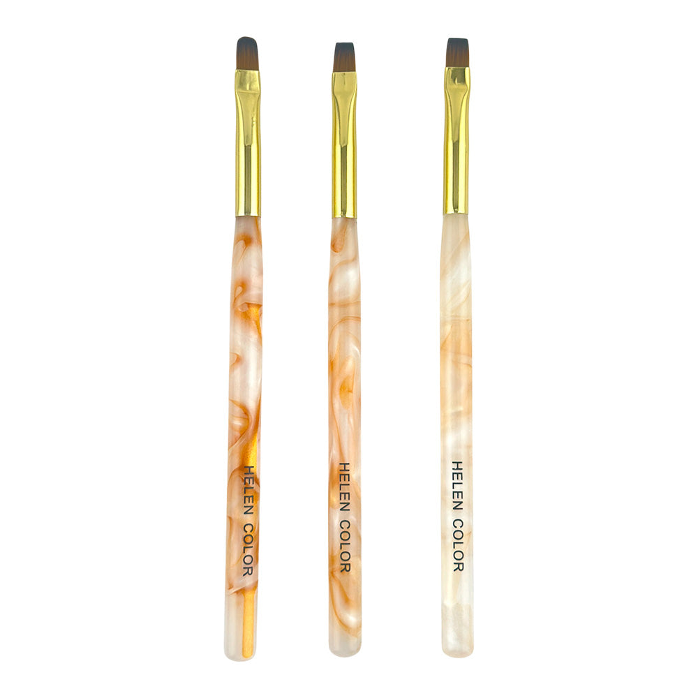 kit Pincel Marmorizado Dourado - (3 UN) - HMJB-046