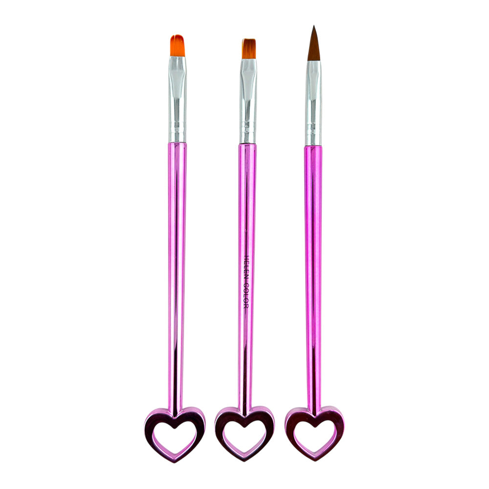 Kit Pincel para Unha Coração - (3 UN) - RMJB-153