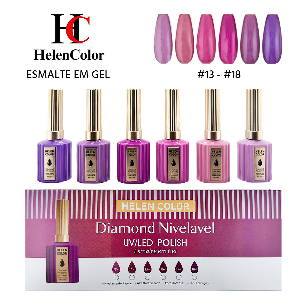 Kit Esmalte em Gel Diamond Nivelável - 15ml - RZJY-22C