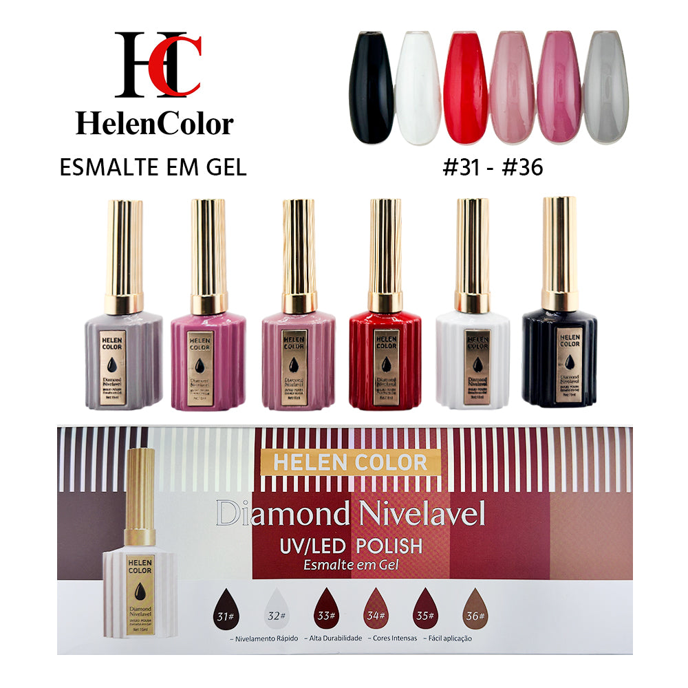 Kit Esmalte em Gel Diamond Nivelável - 15ml - RZJY-22F