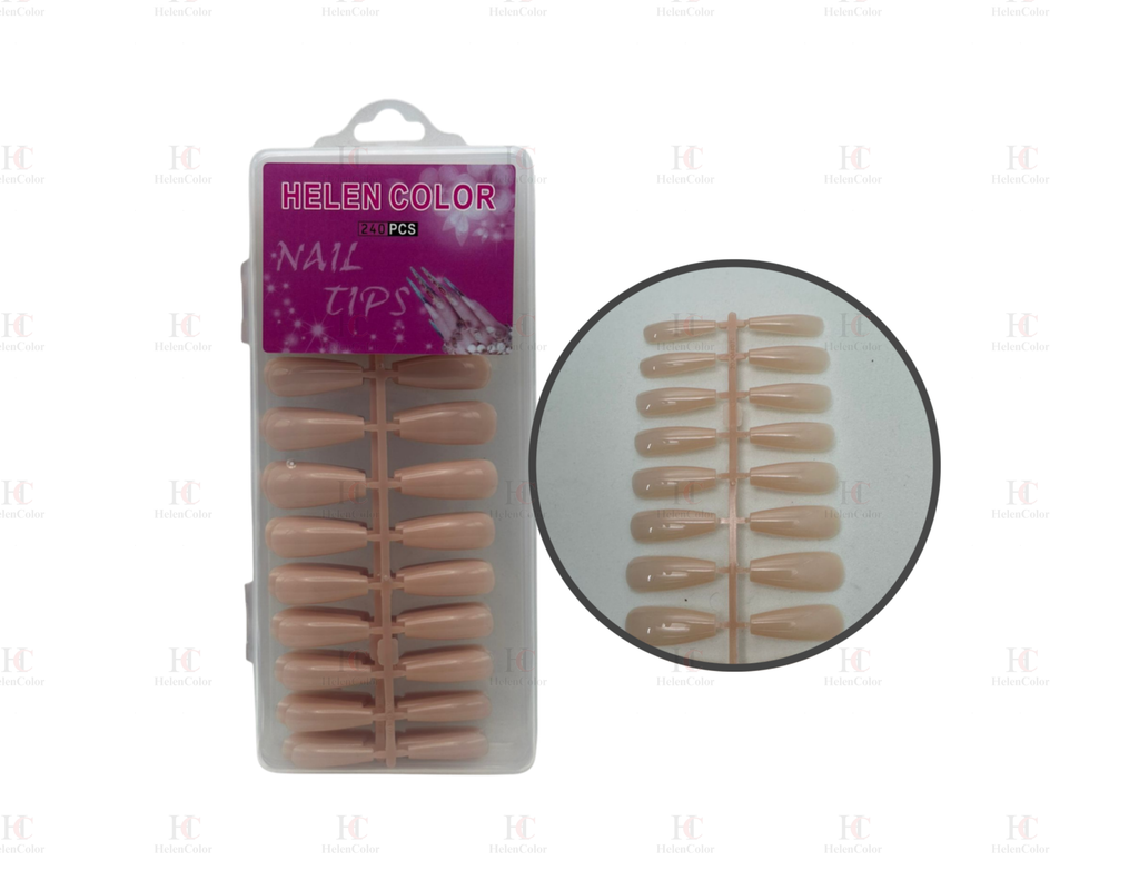 Rzj-1568-10 ( Nude Unha Postiça Bailarina - Soft Gel )