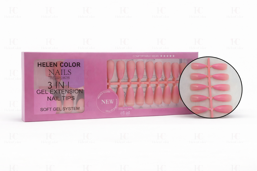 Czj-532 ( Unha Postiça Almond - Soft Gel )