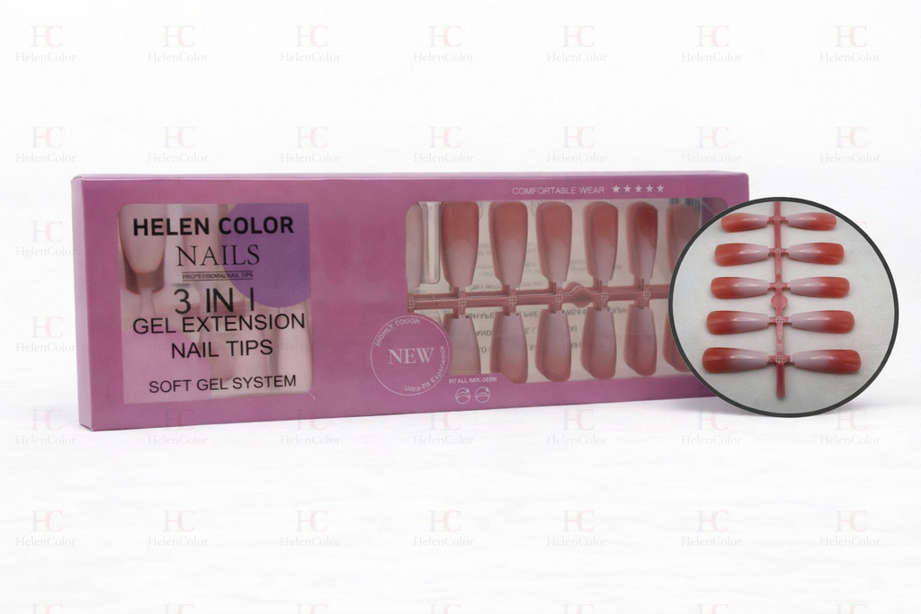 Czj-525 ( Unha postiça Bailarina - Soft Gel )